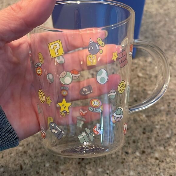 SUPER NINTENDO WORLD Universal Studios Japan Glass Mug *NEW* - Picture 6 of 11